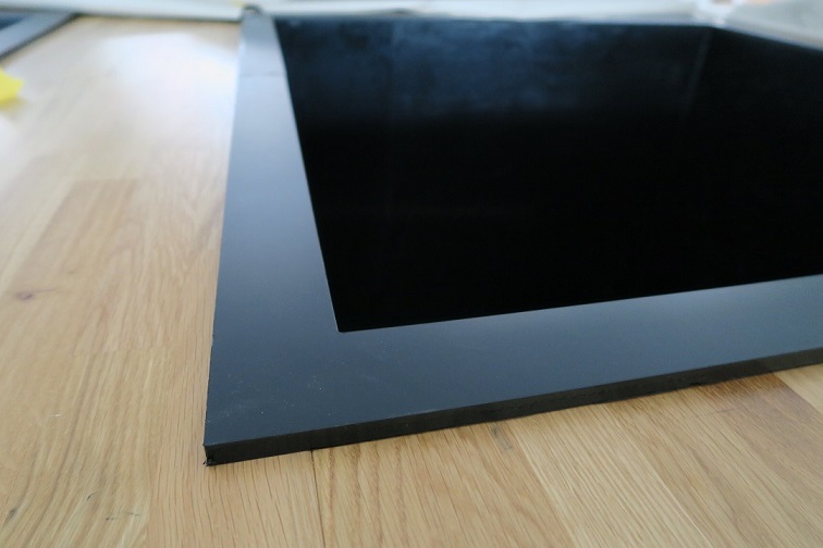 Pflanzbecken Einsatz inklusive sichtbare Umrandung schwarz matt